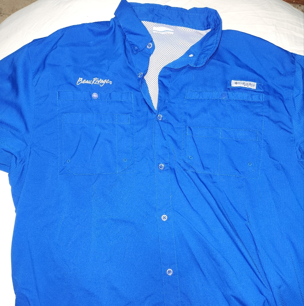 Columbia Vibrant Blue Men's Dress Shirt
